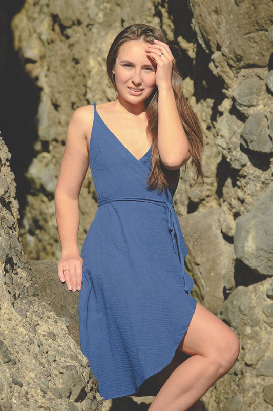 Gaia Dress - Navy blue